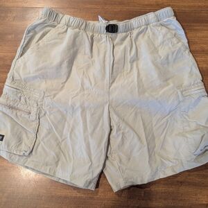 Columbia Tan Hybrid Swim Shorts Lightweight Elastic Waist